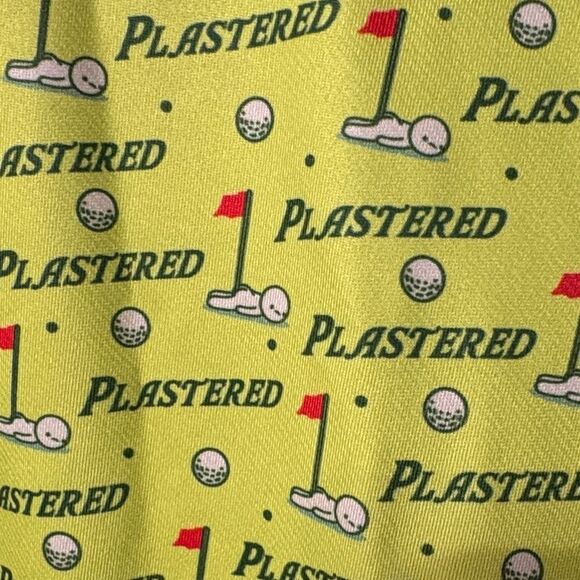 NWOT SHANKITGOLF Lime Green Men's 1/4 Zip-Up Plastered Long Sleeved Pull Over - Picture 3 of 6